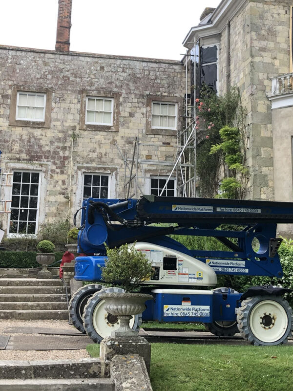 Film crew filming at Firle Place
