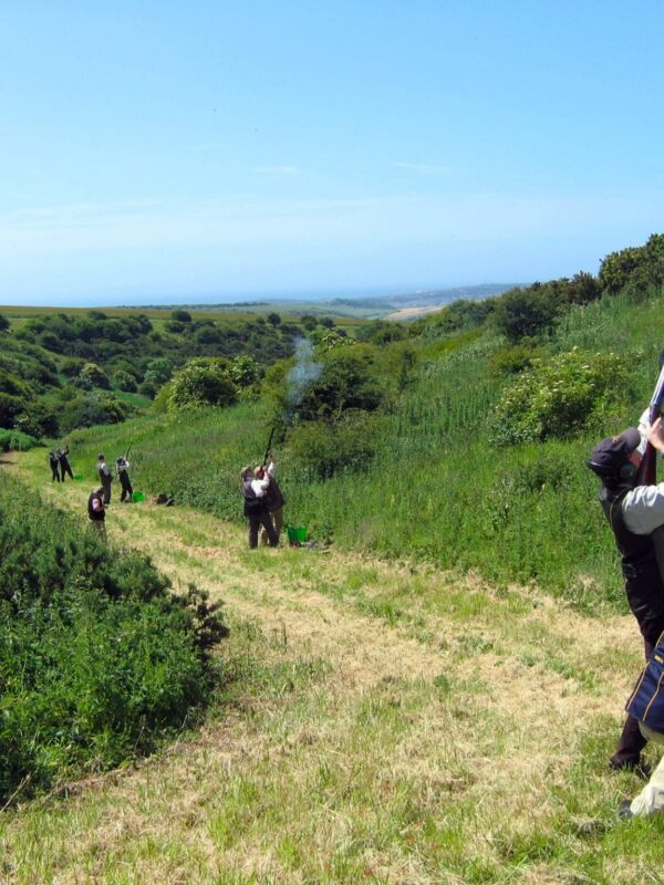 Clay pigeon shooting at Firle Place
