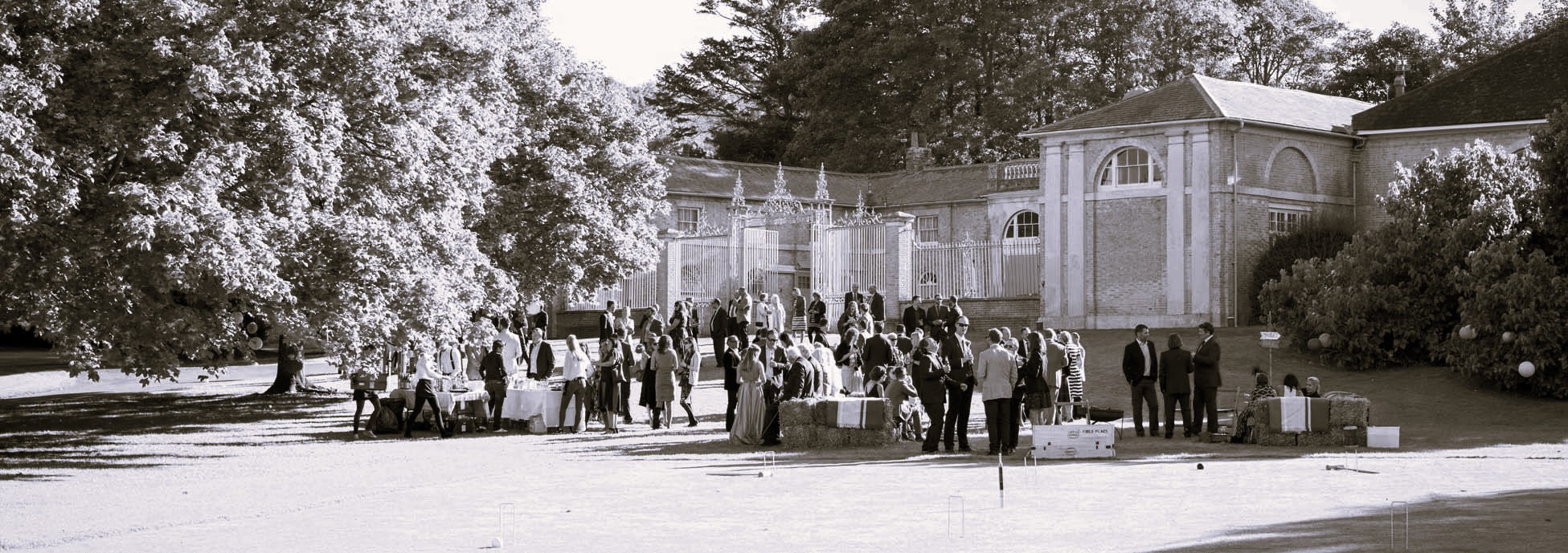 Corporate event in the Firle Place gardens