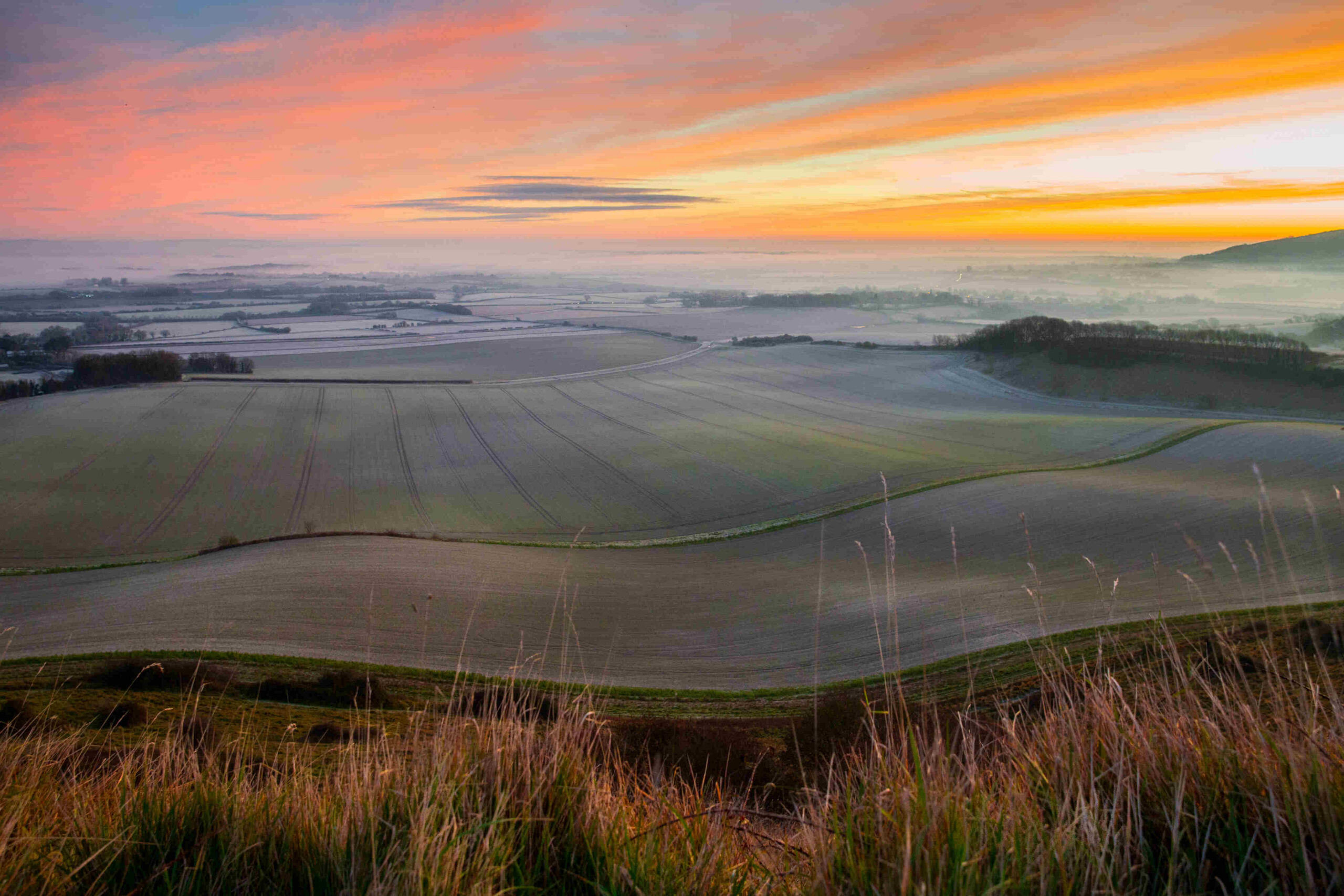 Farming in Firle landscape on the Firle Estate