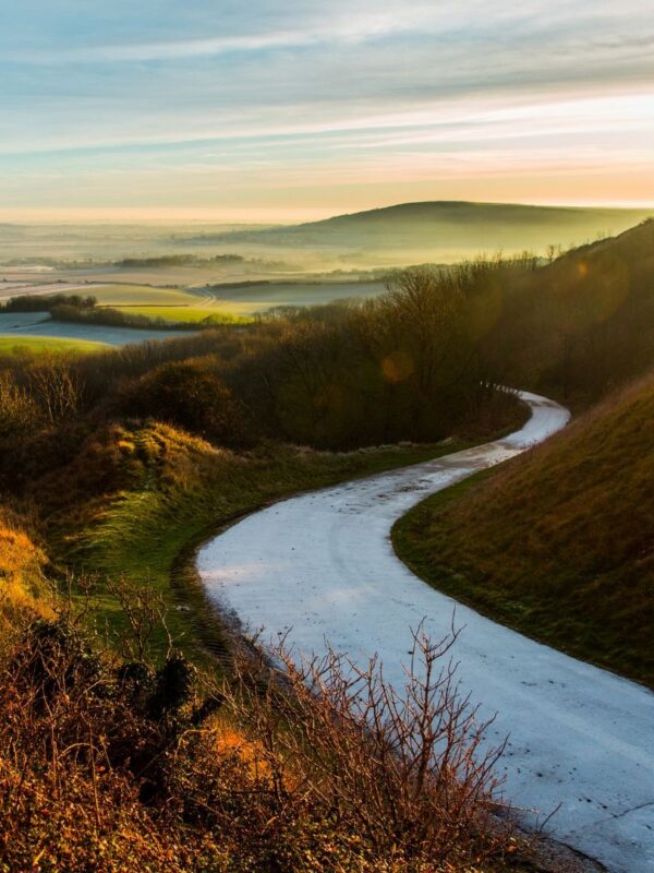 A road on Firle Estate
