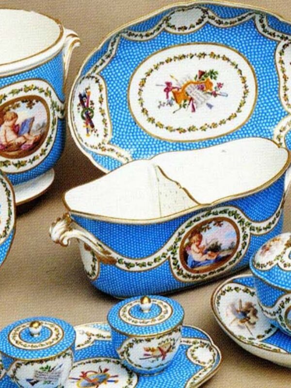 Sevres-Porcelain-Dessert-Service on display at Firle Place