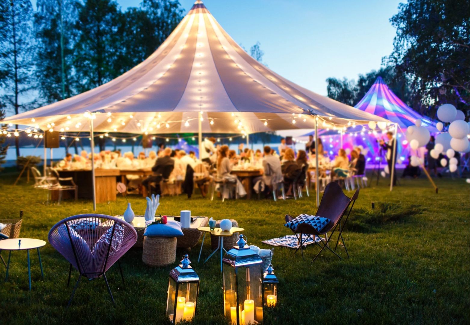 Corporate summer party in progress