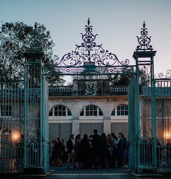 Entrance gates of the Riding School at Firle Place