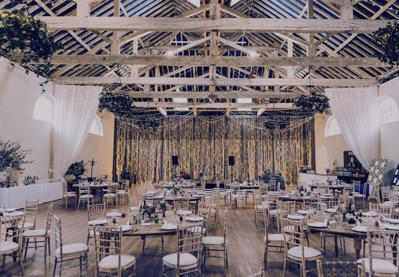 Gala dinner set up in event venue